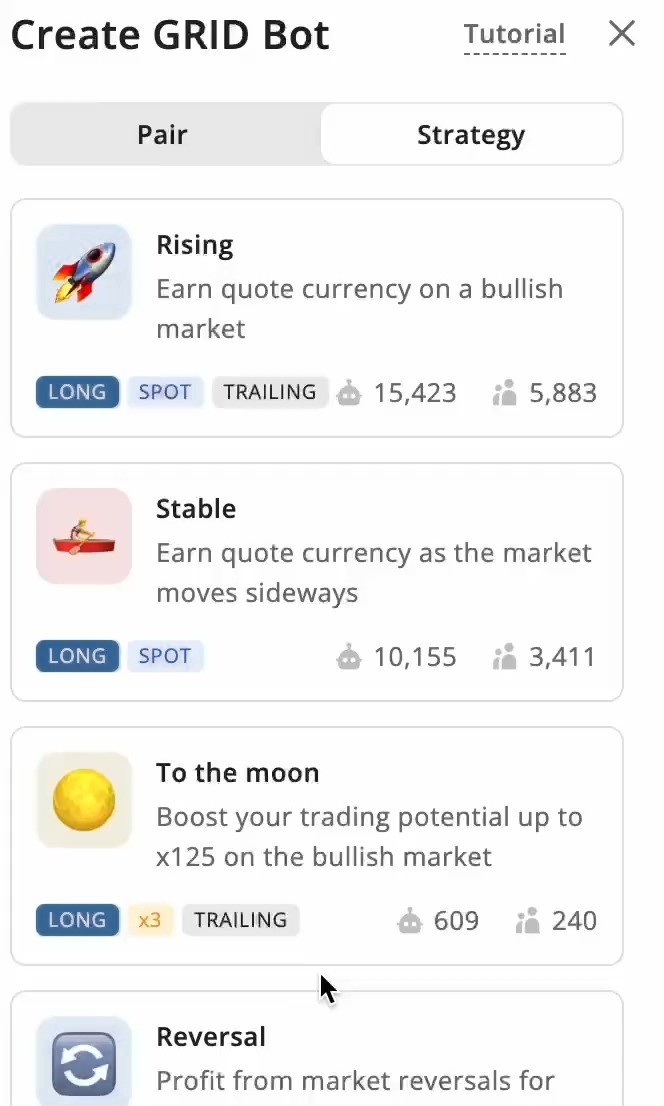 Grid bot interface preview