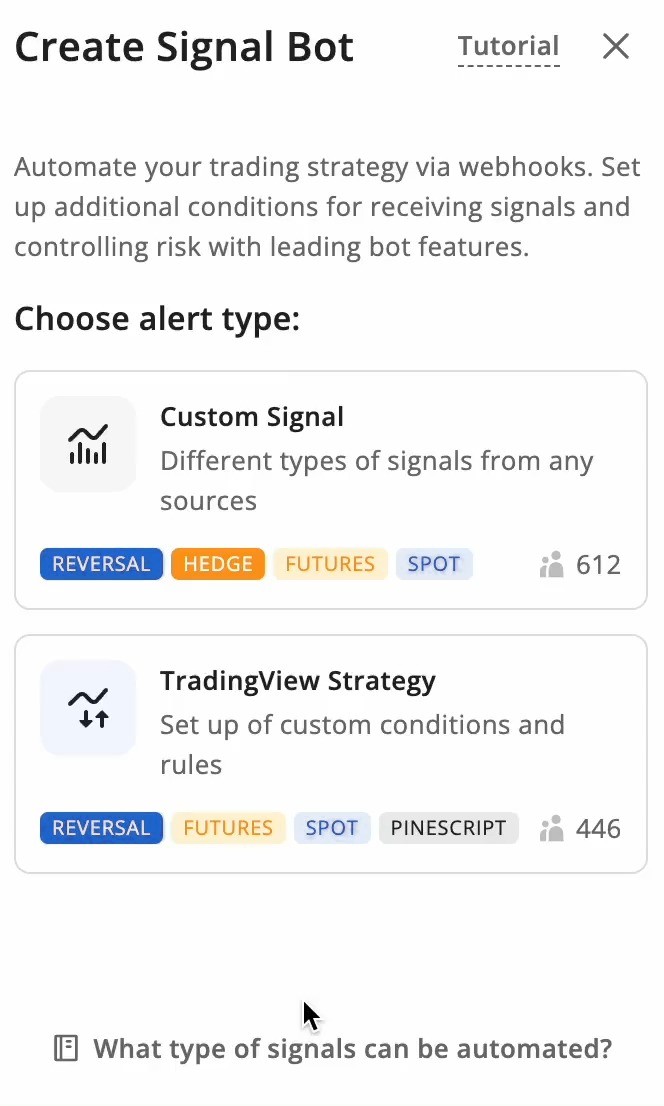 Signal bot interface preview